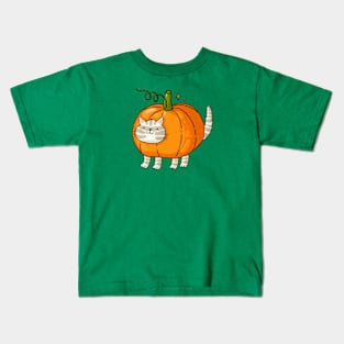 Pumpkin Cat Kids T-Shirt